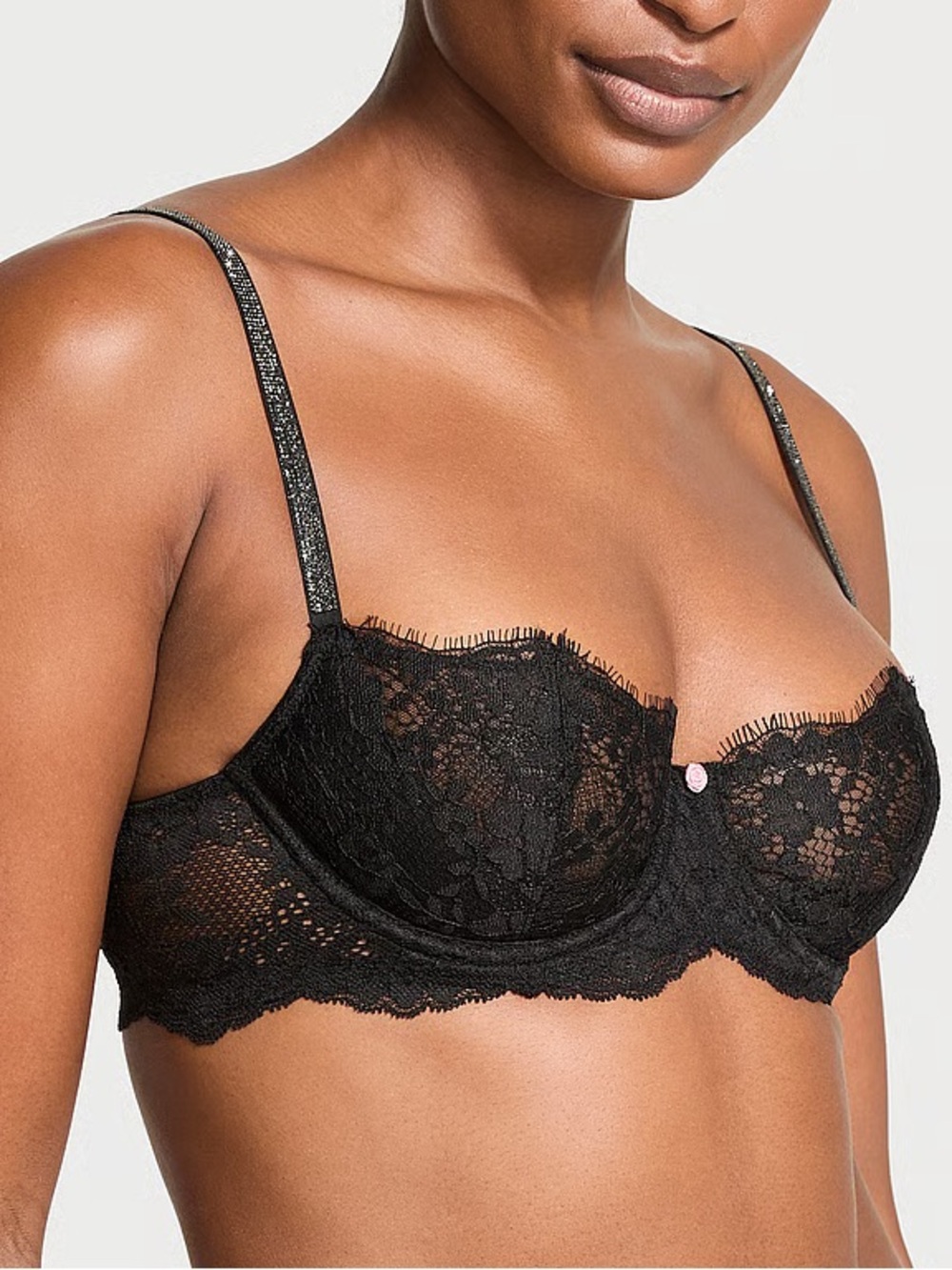Victoria’s Secret Wicked Twinkle Lace Unlined Balconette Bra 34DD